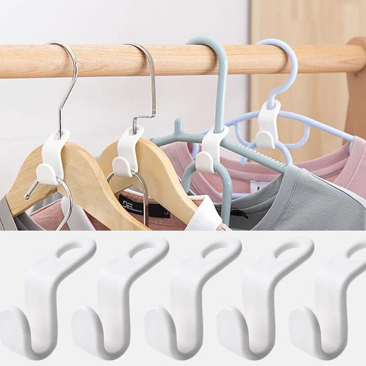 Multi-function Wardrobe Space-saving Hanger Hook Hanger Connector Coat Hook Plastic Closet Stack Hanger Rack Bedroom Storage Wardrobe Organizer