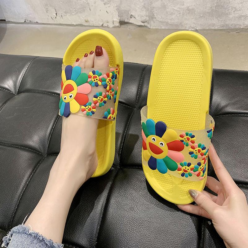 Slippers Female Summer Korean Version of The Net Red Fashion Wear Slippers Ins Home Soft Bottom Non-slip Female Student Sandals and Slippers