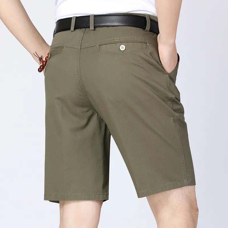 100% Cotton Shorts Summer Thin Section Straight Loose Casual Men's Shorts Middle-aged and Elderly Five-point Pants (2 pieces)