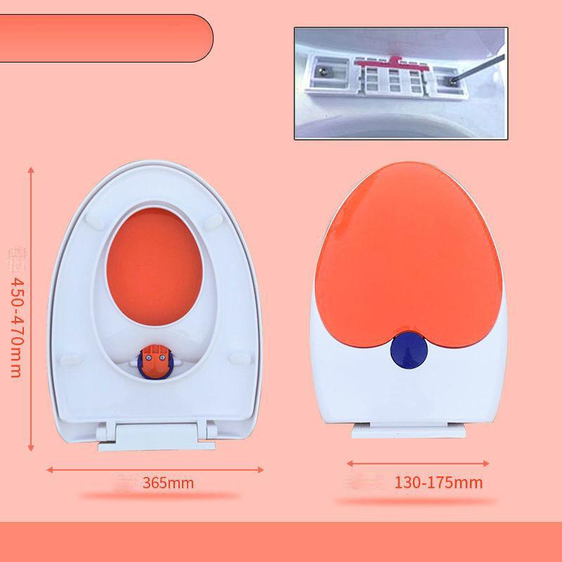 Children and Adults Universal Upper Toilet Seat Cover with Thickened Mother and Child Cover Household PP Raw Material Color Toilet Cover Slowly Drop