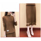 Women Sexy Autumn Knitted Tops and Dress 2 Piece Set Lace DRESS and Sweater Two Piece Set