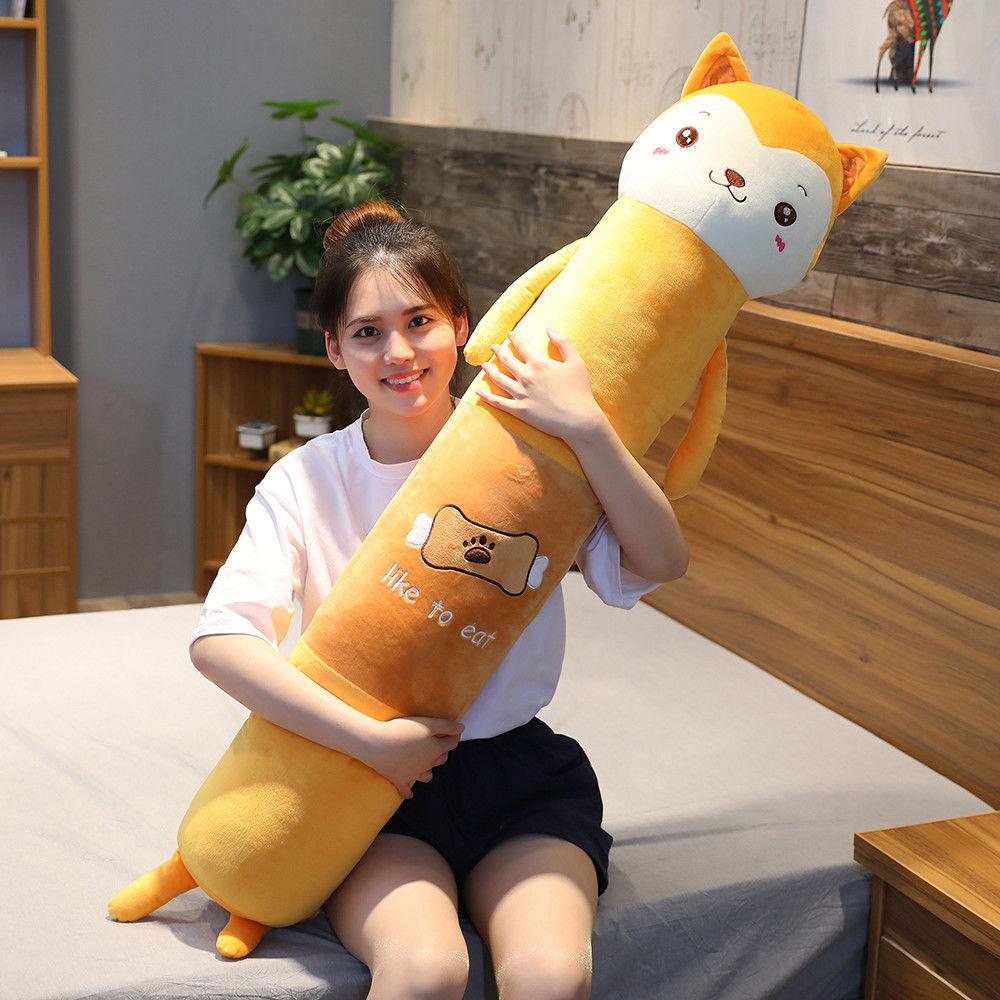 Removable Washable Sleeping Pillow  Cylindrical Plush Pillow Sleeping Bed Extra Long Pillow