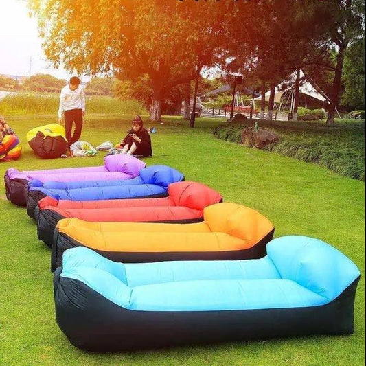 Portable Outdoor Lazy Inflatable Sofa Camping Inflatable Bed Park Air Bed Sleeping Pad