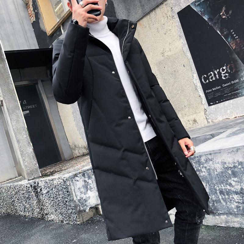 Winter Mid-length Padded Jacket Men's Winter Thick Padded Jacket Young Middle School Student Jacket Korean Cotton Jacket