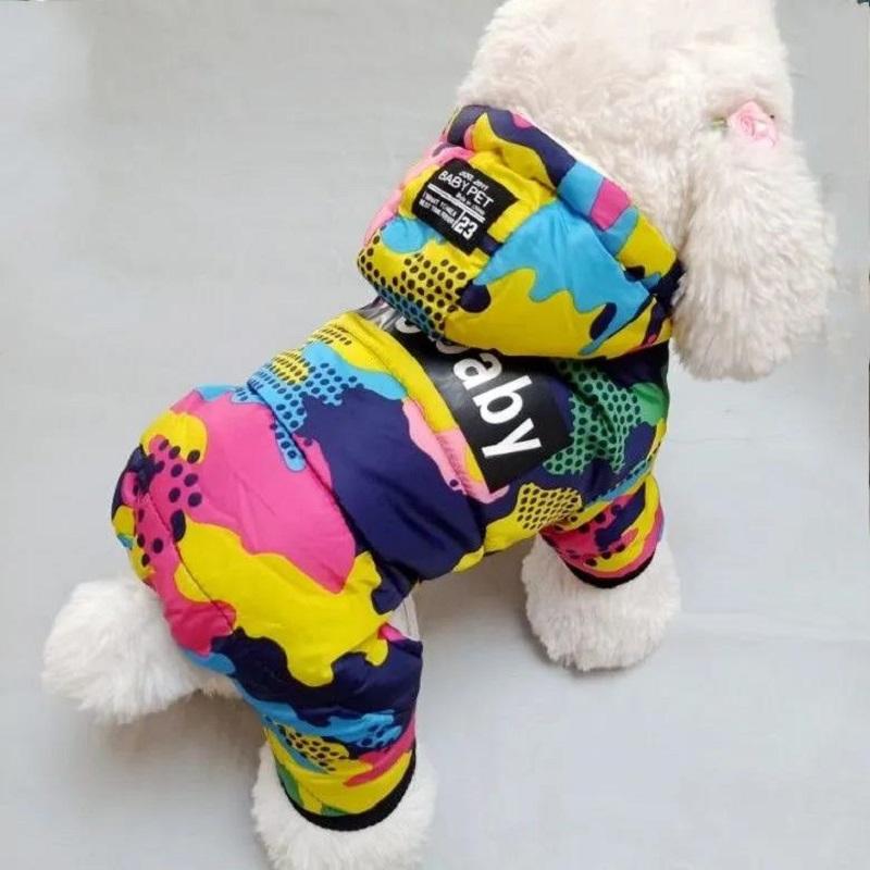 Small Dog Puppy Clothes Jacket Winter Warm Puppy Coat Waterproof Chihuahua Clothing Overall Reflective for Small Dog Pug York Windproof Thick Jumpsuit