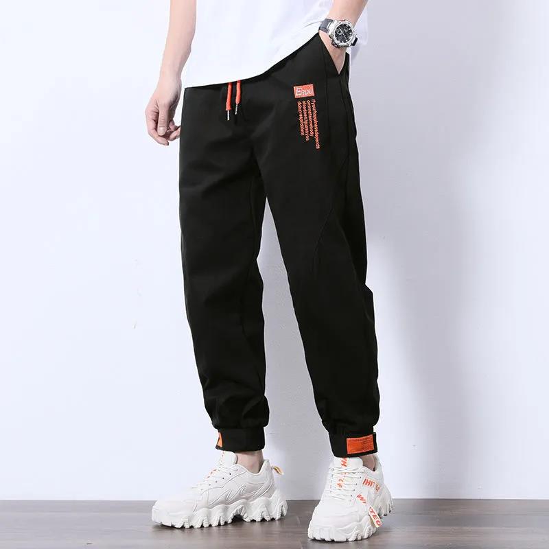 Men's Overalls Loose and Versatile Nine-point Beam Pants Trend Spring and Autumn Casual Trousers