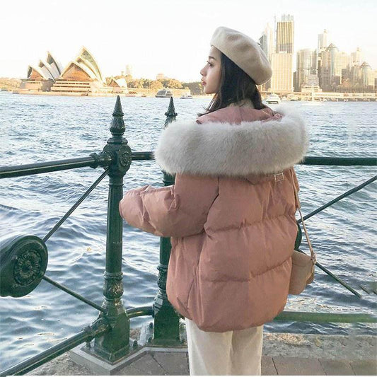 Short Cotton-padded Clothes Women's Loose Casual Fashion Bread Clothes Thickened Student Winter Jackets