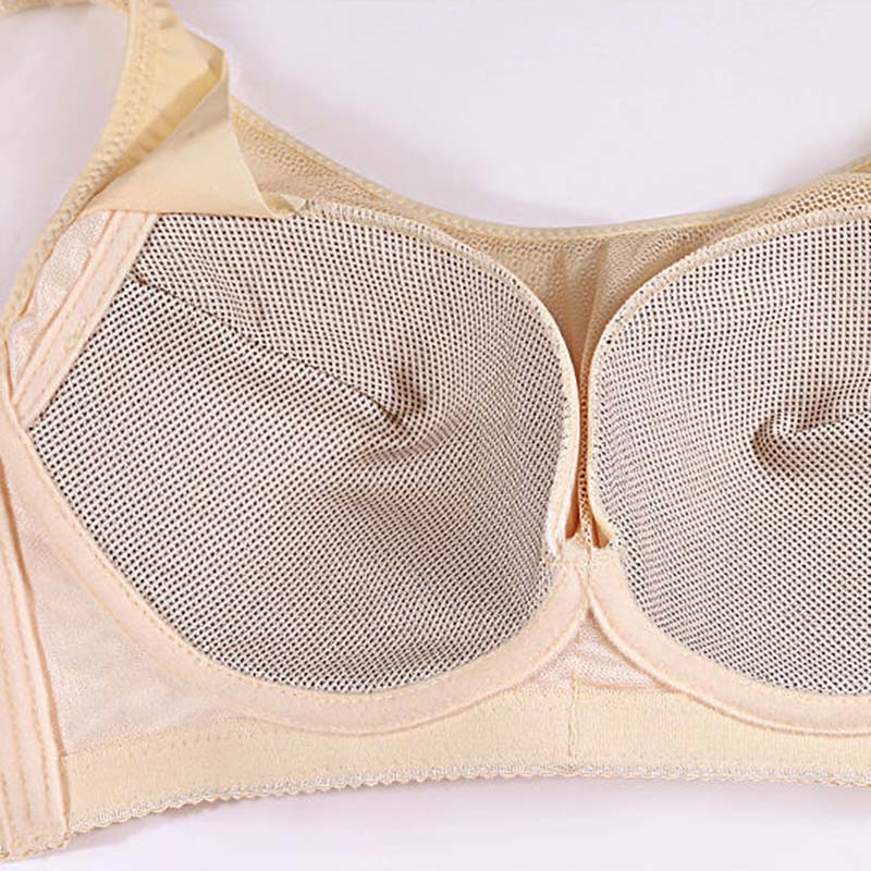 Large Size Thin Section Gather No Steel Ring Bra Big Breasts Show Small Underwear Ladies Anti-sagging Breast Bra