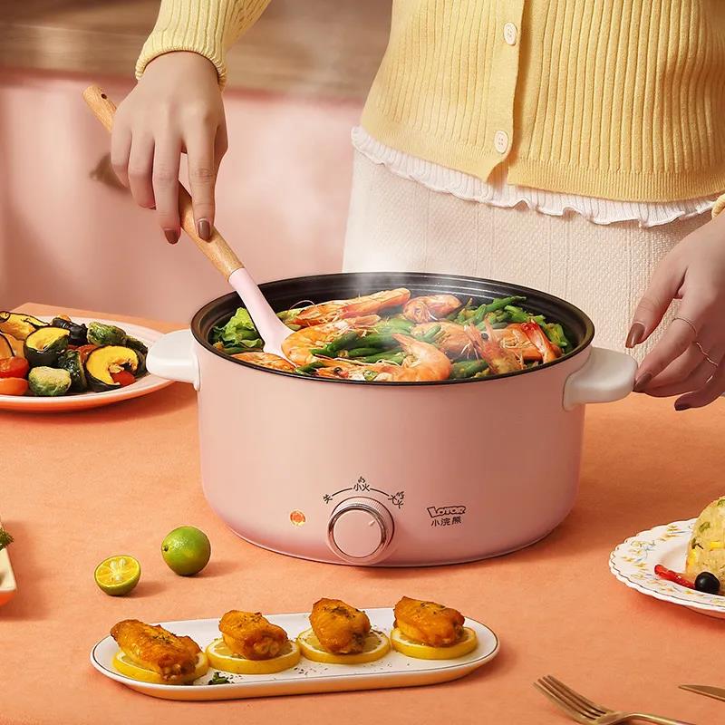 Multifunctional Electric Frying Pan Non-stick Pan Household Electric Heating Pan Student Dormitory Electric Skillet Cooking Pot