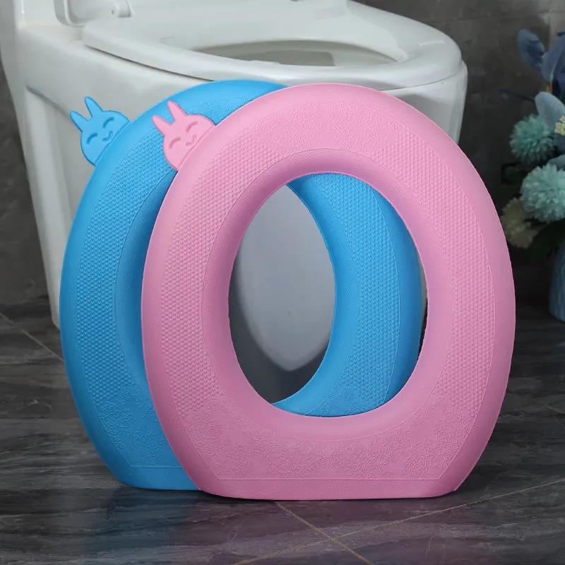 Portable EVA Toilet Seat Waterproof and Warm All Seasons Universal Toilet Seat Washable and Removable Household Toilet Cover