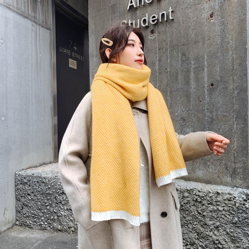 Winter Scarf For Women Warm Knitted Scarf Comfortable Luxury Brand Scarves