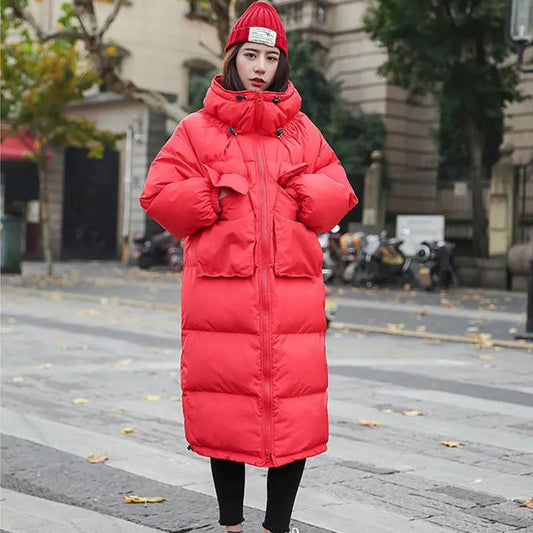 Coat Winter Women's Mid-length Padded Jacket Loose Women's Thick Coat Bread Coat