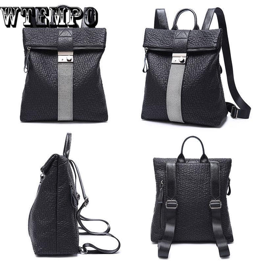 Retro Fashion Ladies Backpack Leather High Quality School Bag Shoulder Bag for Youth Bags