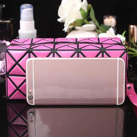 1 Pc Women Zipper Make Up Bag Travel Large Cosmetic Bag for Makeup Solid Color Female Make Up Pouch Necessaries