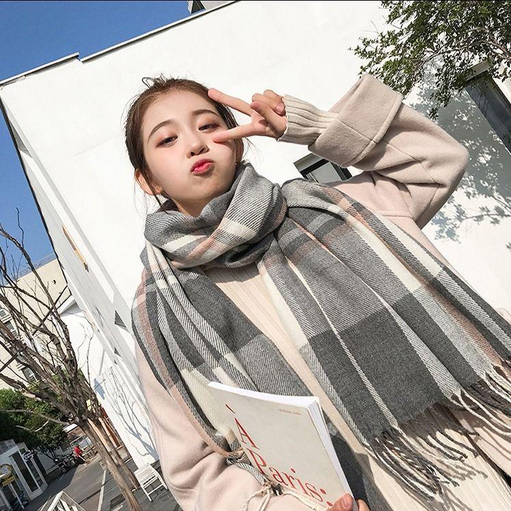 Birthday present Winter warm scarf Christmas gift Woman Trend Wild Shawl scarf Long section scarf