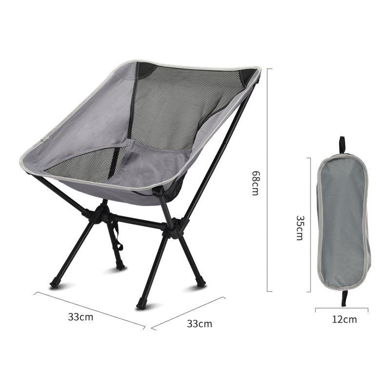 Portable Folding Chair with Backrest Outdoor Fishing Chair Camping Stool