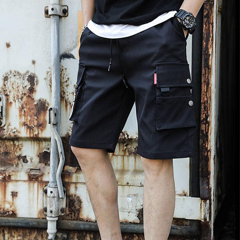 Men's Overalls Shorts Loose Multi-pocket Pants Casual Student Five-point Pants Summer Thin Lightweight Sports Breathable Outer Shorts