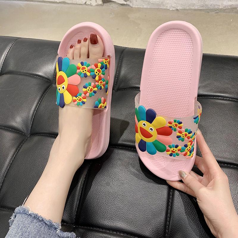 Slippers Female Summer Korean Version of The Net Red Fashion Wear Slippers Ins Home Soft Bottom Non-slip Female Student Sandals and Slippers