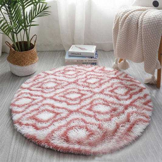 Circular Carpet Bedroom Teenage INS Style Cute Living Room Coffee Table Mat Room Hanging Basket Bedside Blanket Cushion