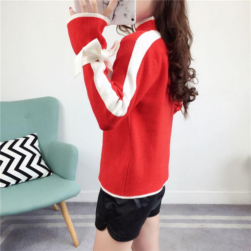 Autumn and Winter Loose Jacket Knitted Look Up Fashion Sweater All-match Casual Women's Top