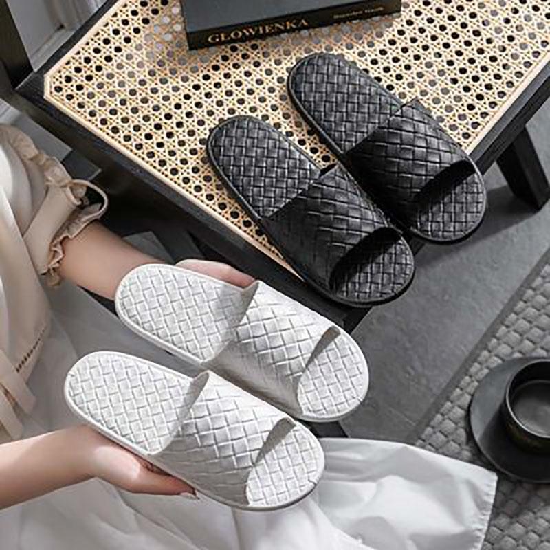 Home Couple Sandals and Slippers Female Summer Cute Solid Color Student Dormitory Slippers Indoor Bathroom Bath Soft Bottom Sandals Male