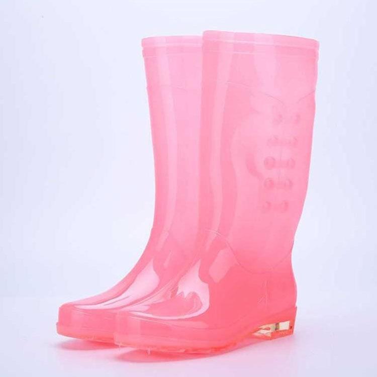 Rain Boots Women's High Tube Thick Bottom Non-slip Waterproof Shoes Women's Fashion Rubber Shoes Work Water Boots