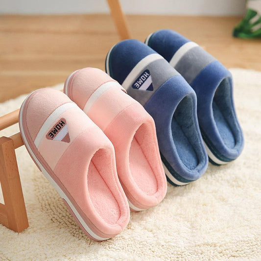 Winter Home Indoor Thickened Cotton Slippers Soft Bottom Warm Home Indoor Plush Slippers