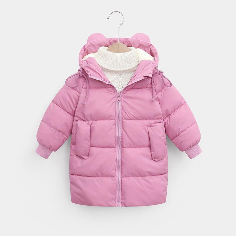 Children's Padded Jacket Boys Korean Mid-length Padded Jacket Women's Middle and Small Children Down Padded Jacket Thick Winter