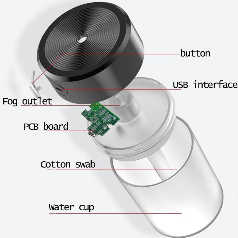 360ml Air Humidifier USB Portable Electric Sprayer Aroma Diffuser Silent Air Purifier for Indoor