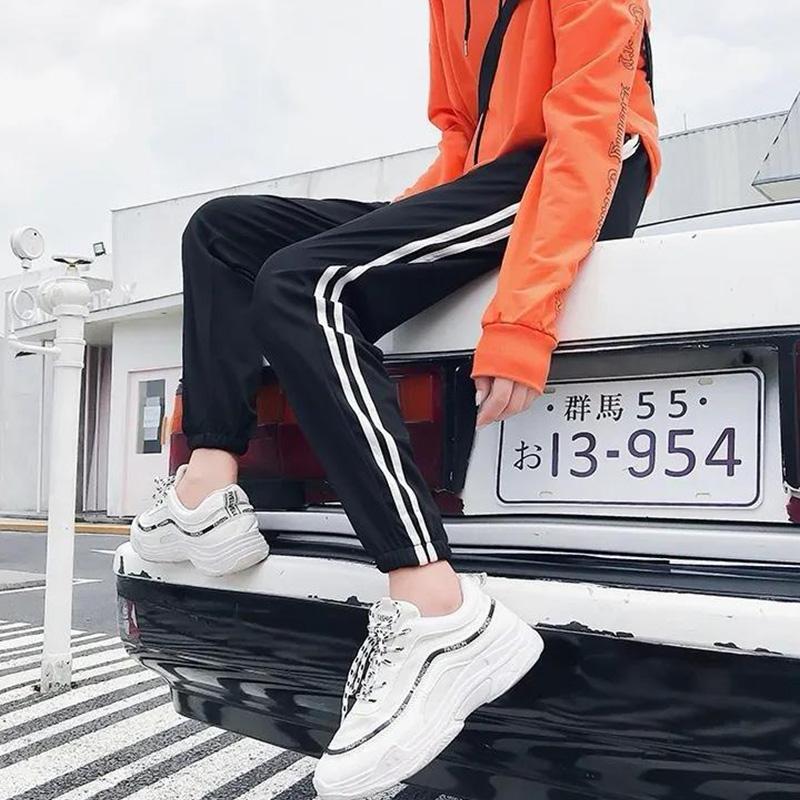 Ice Silk Cotton Sweatpants Spring and Summer Female Students Korean Version of Loose Wild Thin Casual Nine-point Harlan Pants