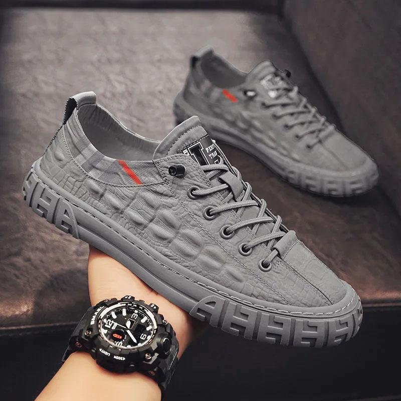 Ice Silk Cloth Men's Shoes Korean Version Summer Breathable Casual Sports Shoes Men's Canvas Shoes Lace-up Peas Shoes