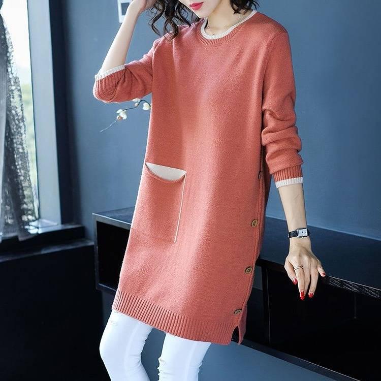 Autumn Winter Women Turtleneck Sweater Dress Thick Warm Female Dresses Ladies Knit Jumper Tops