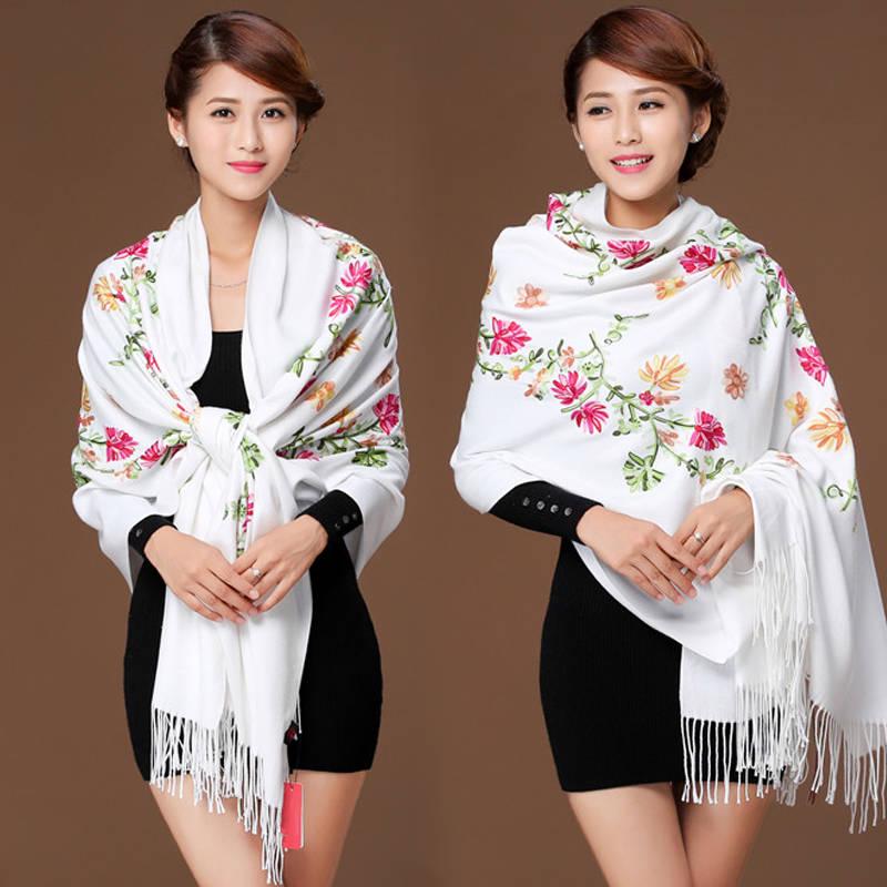 Women Fashion Accessories Elegant Printing Scarf Imitation Cashmere Warm Shawl