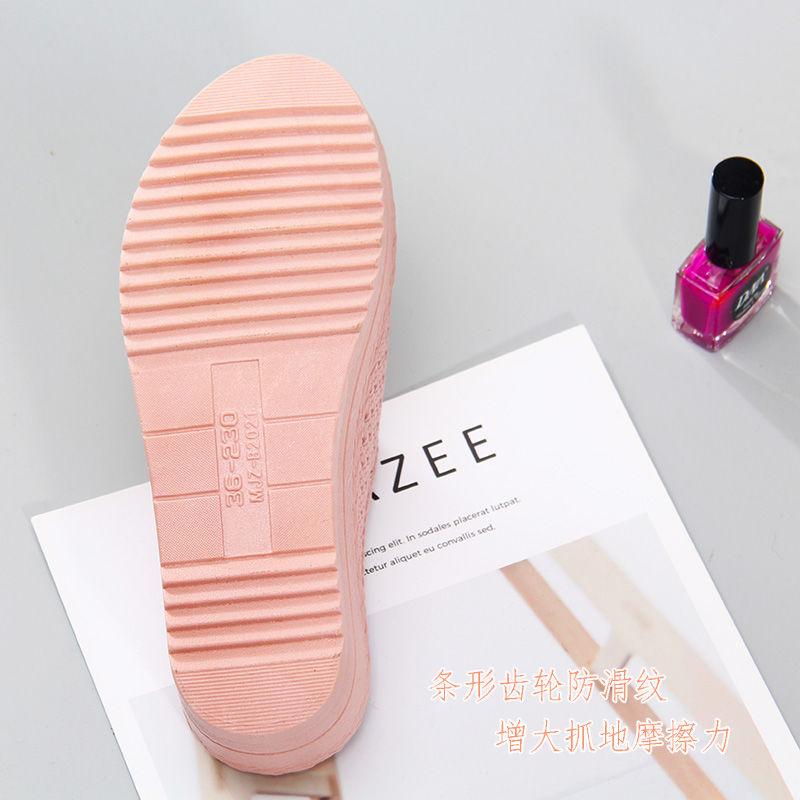 Non-slip Slippers Women's Summer Wear All-match High-heeled Beach Shoes Thick-soled Sandals and Slippers Home Light