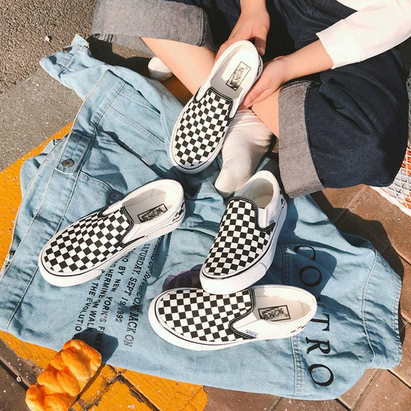 Plaid Canvas Shoes Low-top Sneakers Versatile Cloth Shoes Casual Couple Shoes Flat-bottomed Low-top Sneakers Casual Shoes