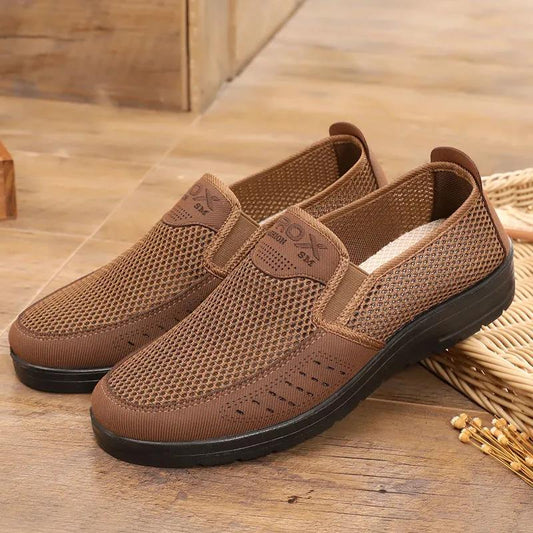 Summer Men's Casual Net Shoes Breathable Anti-odor Non-slip Middle-aged and Elderly Sandals