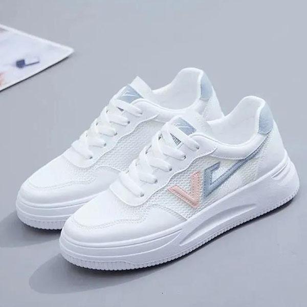 Mesh White Shoes Women's Shoes Summer and Autumn Versatile Hollow Out Breathable Single Mesh Sports Flat Shoes Anti-skid Mesh Shoes