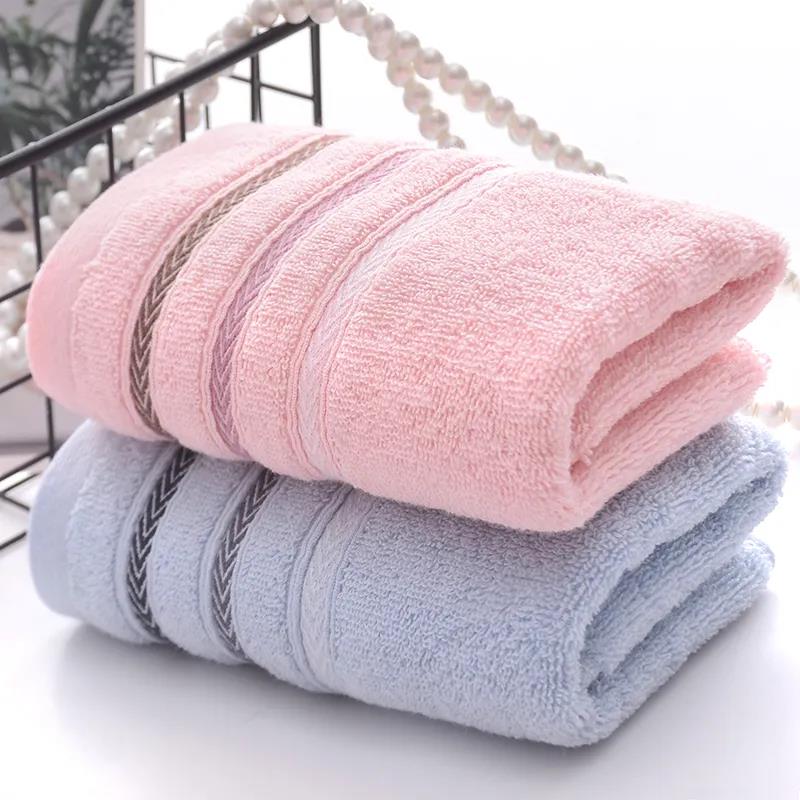 Bathroom Accessories Striped Pattern 2Pcs Towels Soft Cotton Towel for Face Washing Water Absorption Household Towels