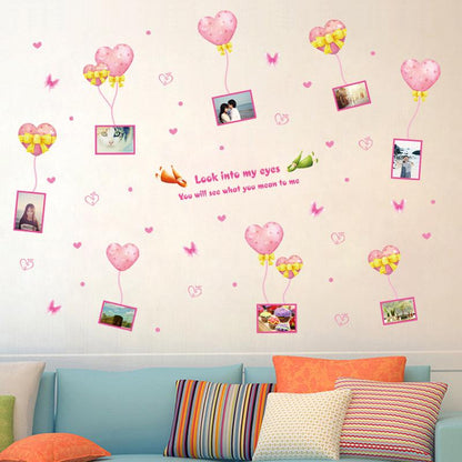 Love pendant photo frame wall stickers living room bedroom creative landscaping wall stickers