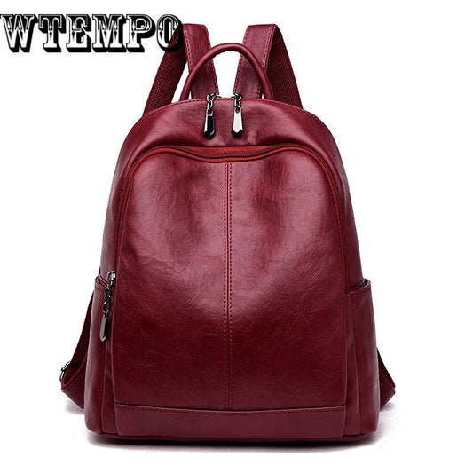 Women's travel backpack high quality leather mini ladies backpack Female student shoulder school bag