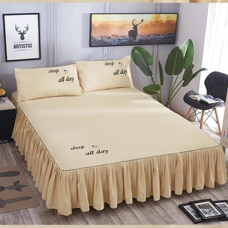 Twill Mattress Cover One-piece Double Bed Non-slip Bed Sheet Simmons Protective Cover Bed Cover Dust Cover