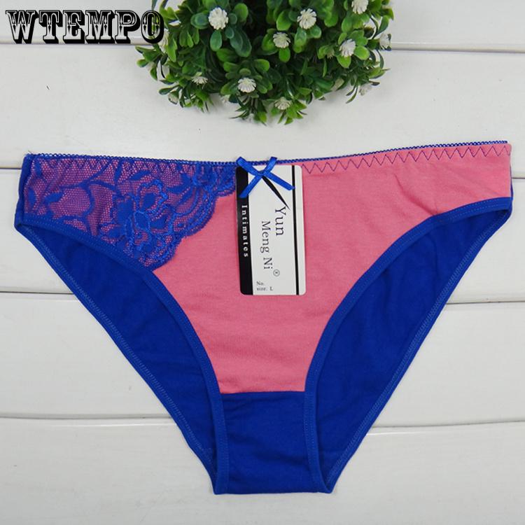 Women Underwear Cotton Sexy Lace Low Waist Ladies Panties Knickers Briefs Lingerie 6 pcs/Lot