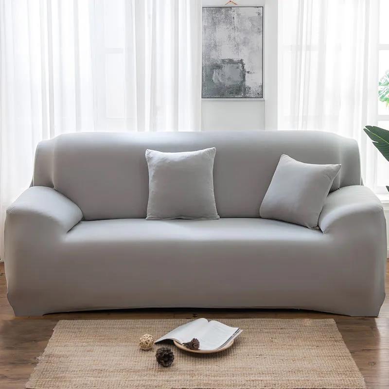 1-4 Seats Solid Color Elastic Sofa Cover Universal Furniture Home Decor Sofa Slipcover