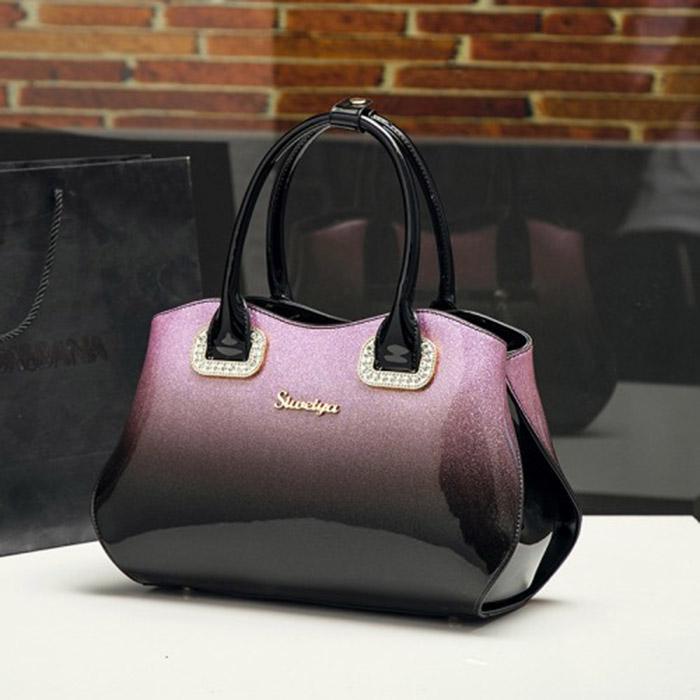 Bright Patent Leather Women Bags Ladies Luxury Handbags Casual Shoulder Messenger Bags Tote Bag