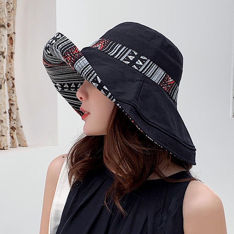 Double-sided Fisherman Hat Female Big Along The Net Red Wild Summer Hat Female Sun Hat Sun Hat Four Seasons Basin Hat