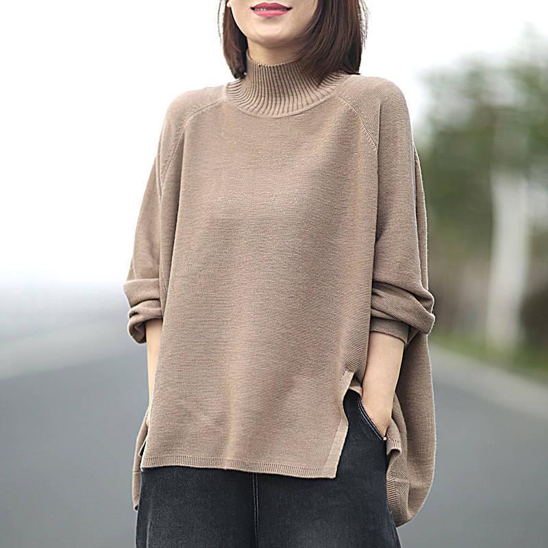 Soft Cashmere Sweater Design Slim Basic Bottoming Shirt Solid Color Plus Size Pullovers