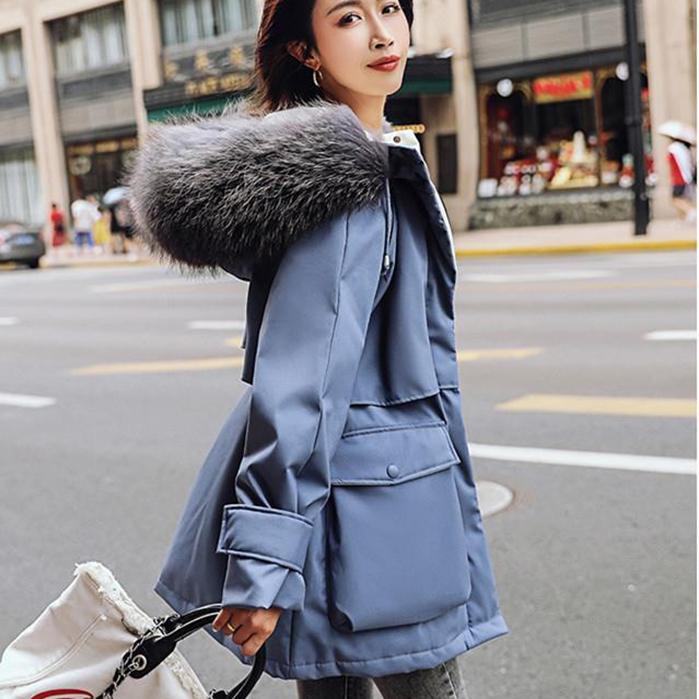 Winter Fashion Women's Cotton-padded Coat Loose Short Padded Padded Coat Student Parker Clothing Hooded Padded Jacket