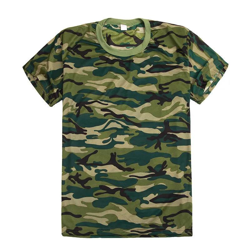 Special Offer Camouflage Short-sleeved Men's T-shirt Military Half-sleeved Shirt Multicolor Camouflage Men's Vest Military Training Uniform