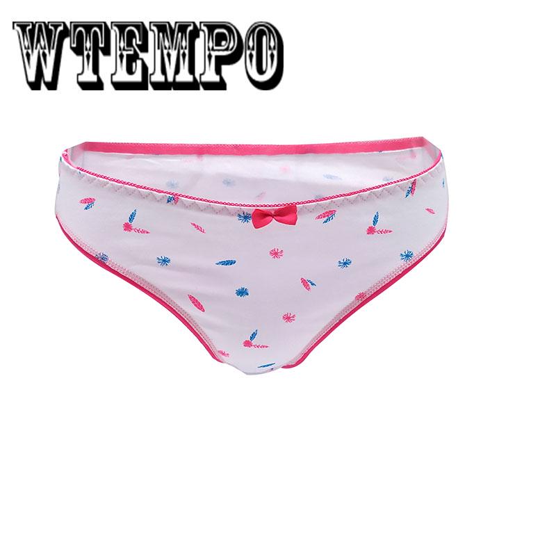 WTEMPO 6 Pcs/Lot Modern print girls panties Intimate Woman Underwear Cotton Low Waist Sexy Briefs