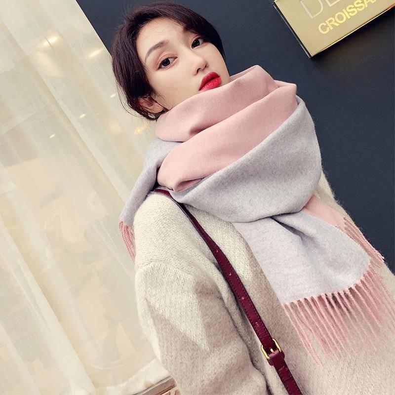 Scarf Fashion Cashmere Scarf Autumn and Winter Shawl Ladies Solid Color Luxury Scarf